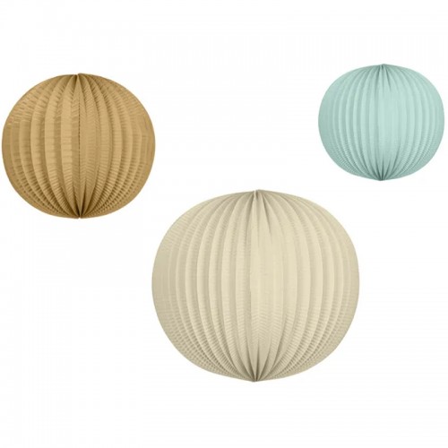 Bolas Papel Azul e Bege